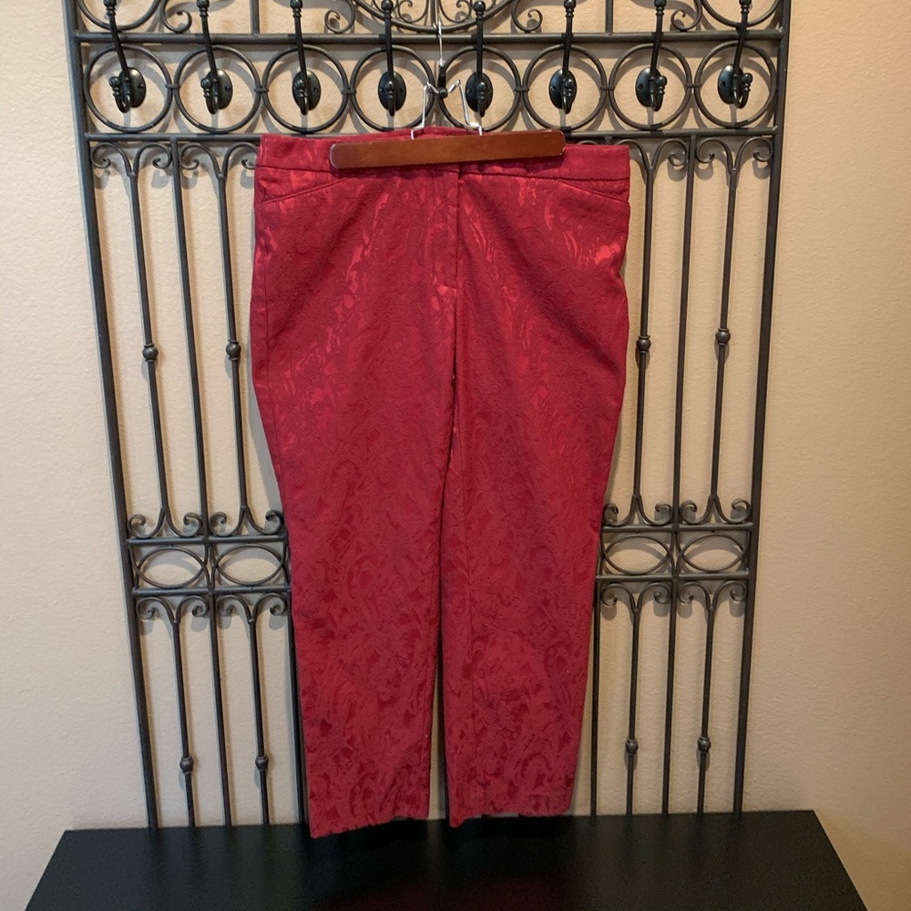 WHBM SLIM ANKLE TAPESTRY PATTERN